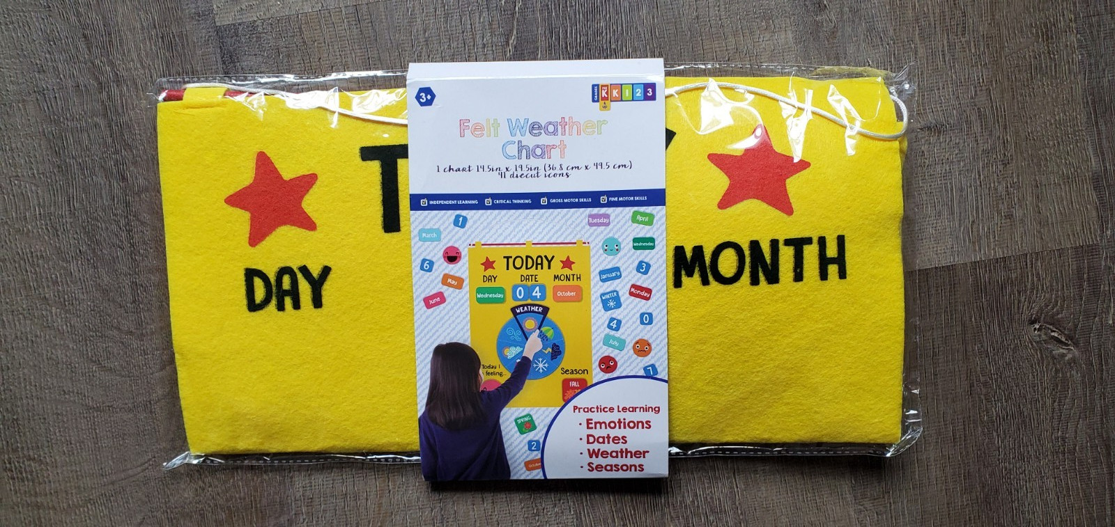Felt Weather Chart For Pre K and Up (3+)