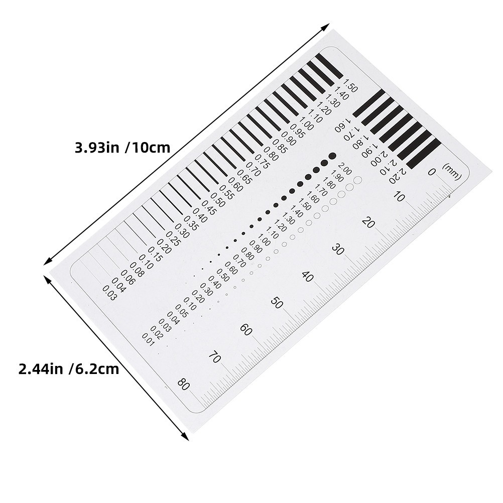 4pcs Transparent Flaw Detection And Measurement Tools Precision Ruler Set