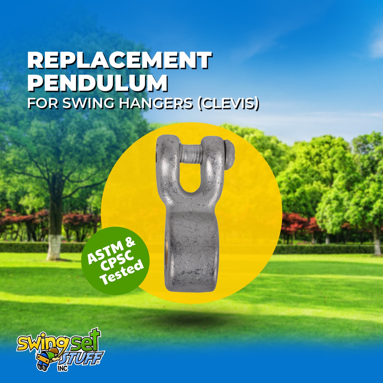 SWING SET STUFF INC. REPLACEMENT PENDULUM (CLEVIS) FOR SWING HANGERS play 0284