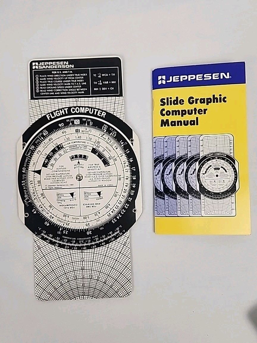 ASA Metal VFR Airplane Pilot’s Flight Reference Clipboard & Flight Computer