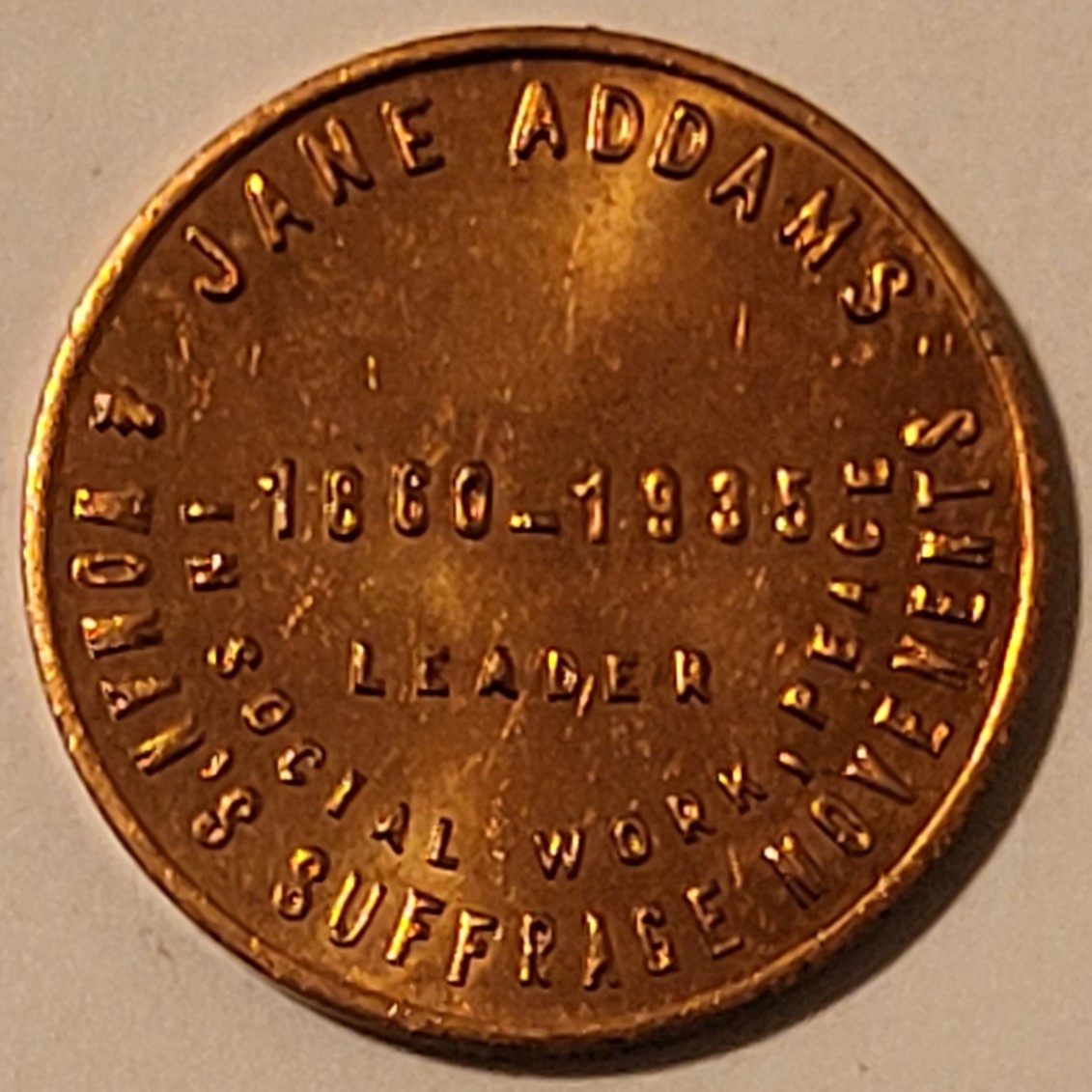 1976 Bicentennial Token Jane Addams