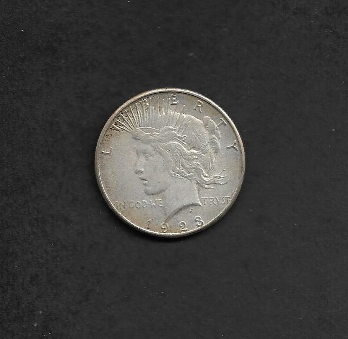 1923 S Peace Silver Dollar , Circulated w/ a Little Wear, Exc/Fine, All Legible
