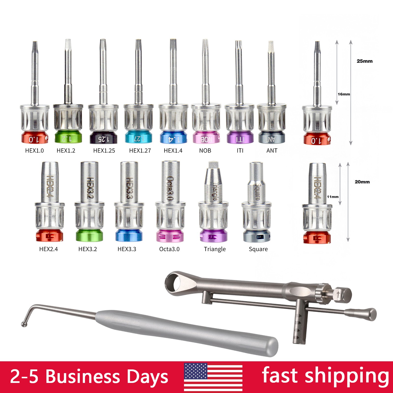 Universal Implant Prosthetic Kit-Screwdriver Multi-Unit Abutment Driver Wrench