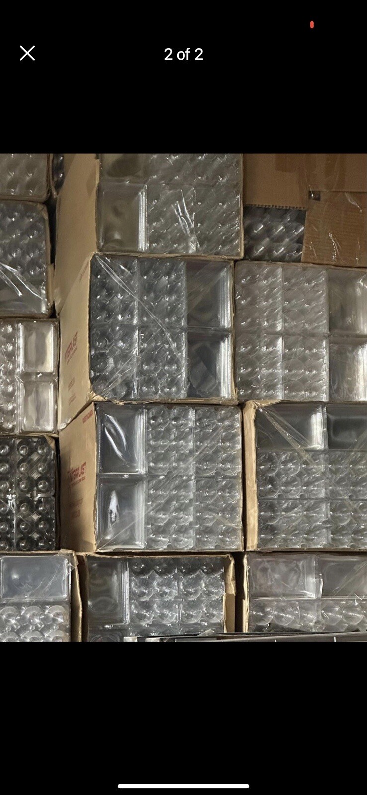 Egg Cartons Clear Tri-Fold (Holds 1 Dozen in (2) 6 Egg Containers) 100 Pieces