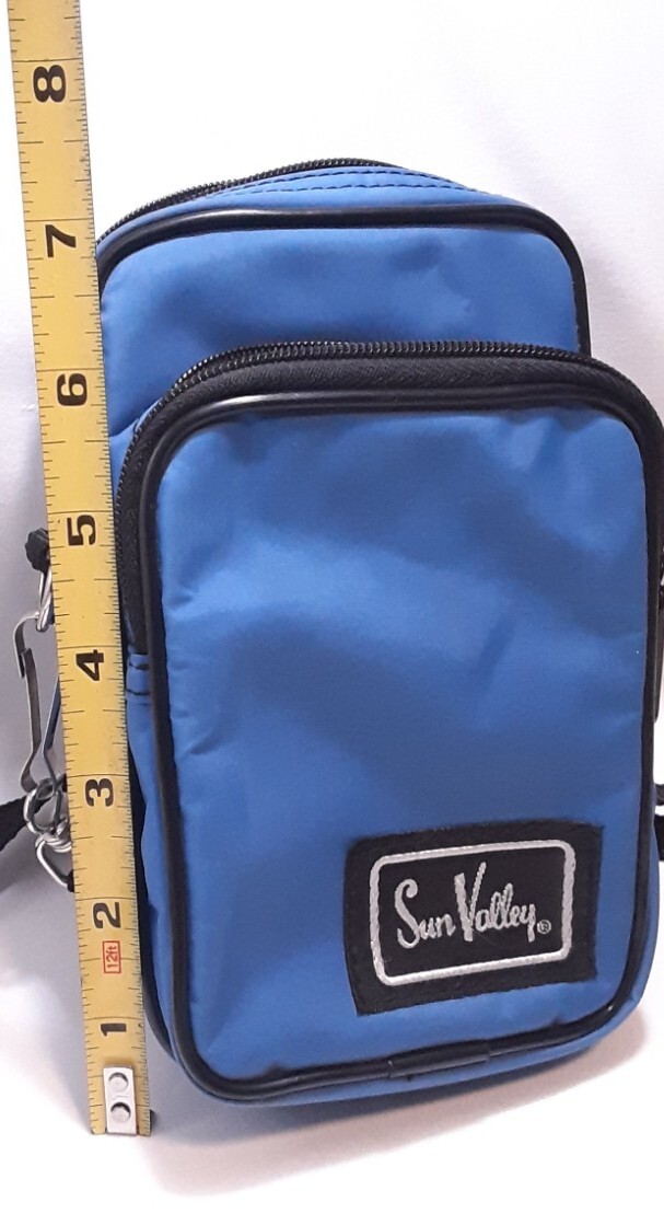 Sun Valley Camera Case W/Pockets, Shoulder Strap Blue (7"×4" in)