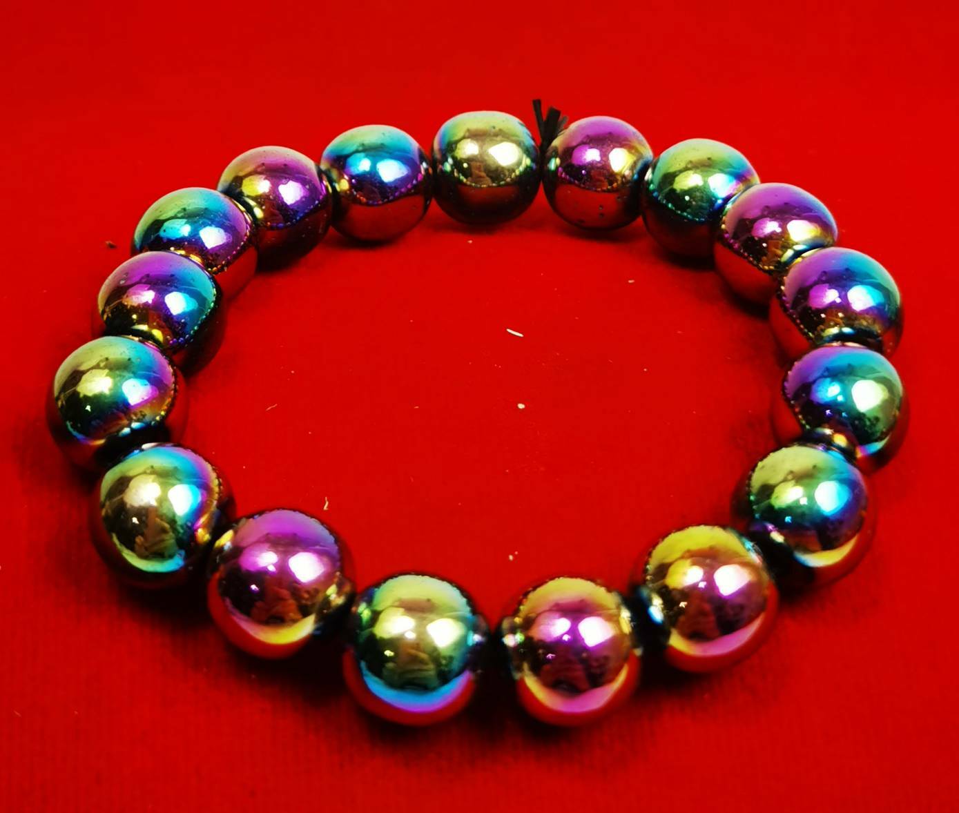 BIG MALA BRACELET LEKLAI BEAD RAINBOW 7 COLOR PROTECT WEALTH LUCKY THAI AMULET