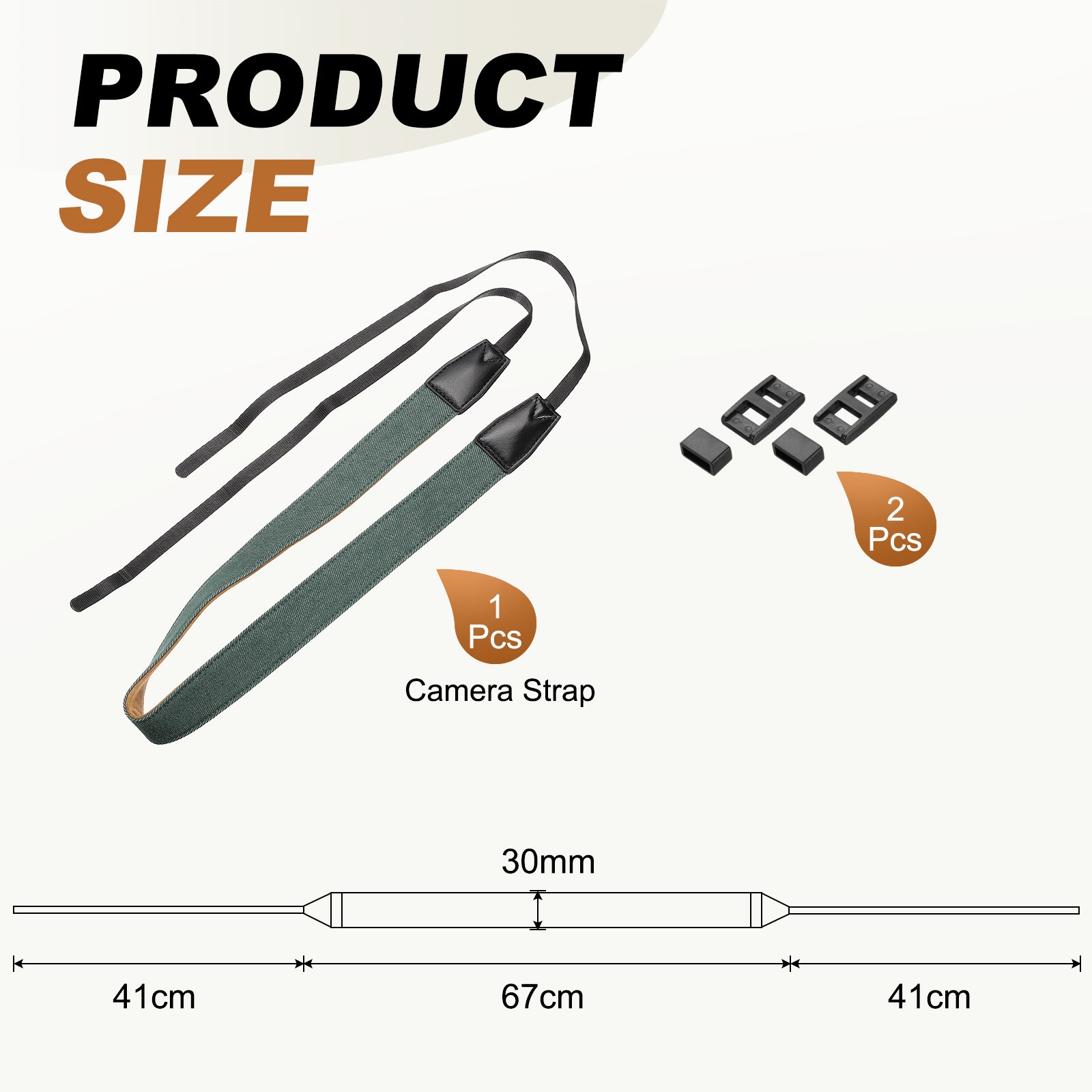 Camera Strap, 1.2" Width Nylon Adjustable Neck Shoulder Strap, Green