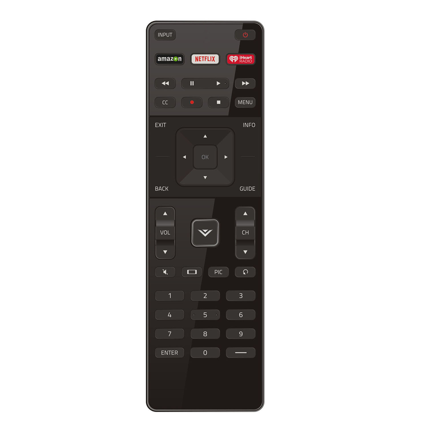 XRT122 Remote for Vizio TV E55-C2 E60-C3 E65x-C2 E65-C3 E700i-B3 E70-C3 D24D1