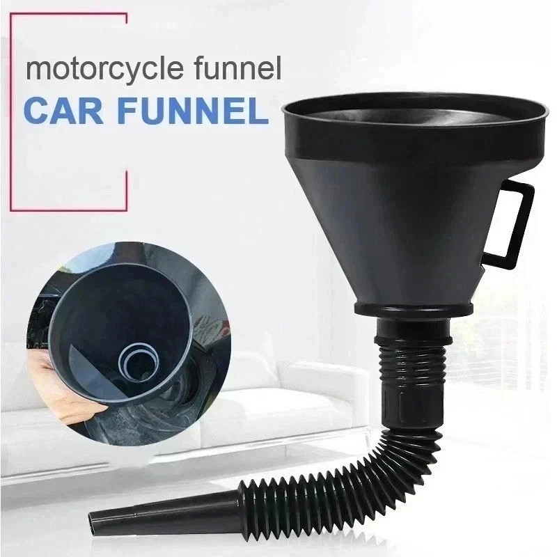 Flexible Large Funnel Oil Water Gas Fuel Spout Funnel for Car Motorcycle Boat
