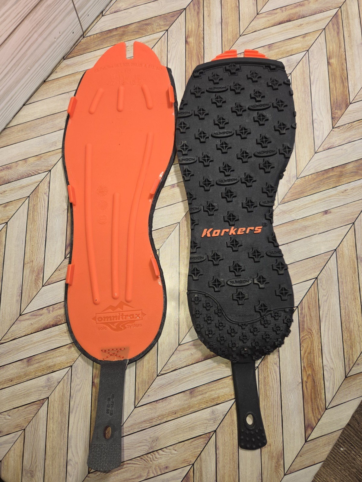 Korkers OmniTrax v3.0 Sole Kling-On Sticky Rubber, Size 11.5 - 12