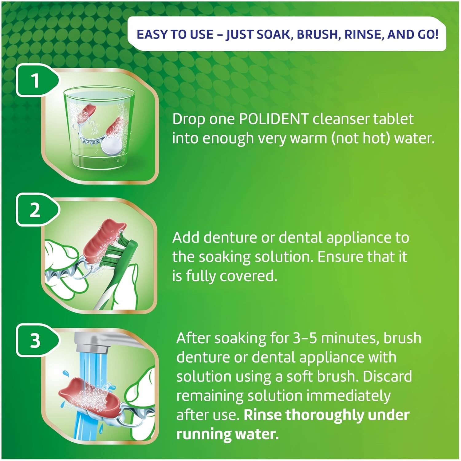360-Degree Deep Clean: Antibacterial Tablets for Retainers & Dentures – 60 Count