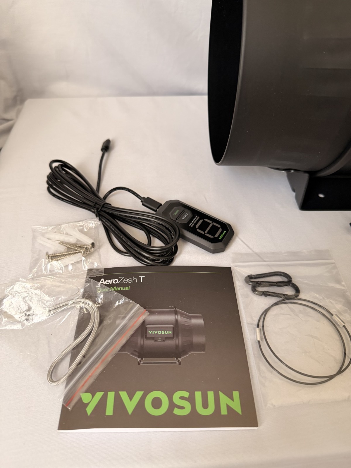 VIVOSUN T8 8" Inline Duct Fan & 3 Cycle Modes E12 Speed Controller, CFM EC Motor