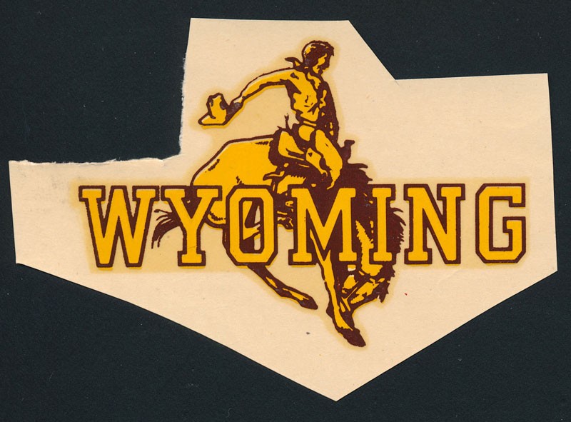 University of Wyoming _RARE ORIG 1940's Decal VTG NCAA Cowboys UW - College Gem