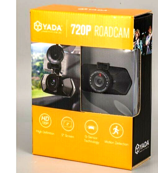 Yada Roadcam 720P Black Dash Camera 120-Degree Wide Angle Lens, G-Sensor Techno.