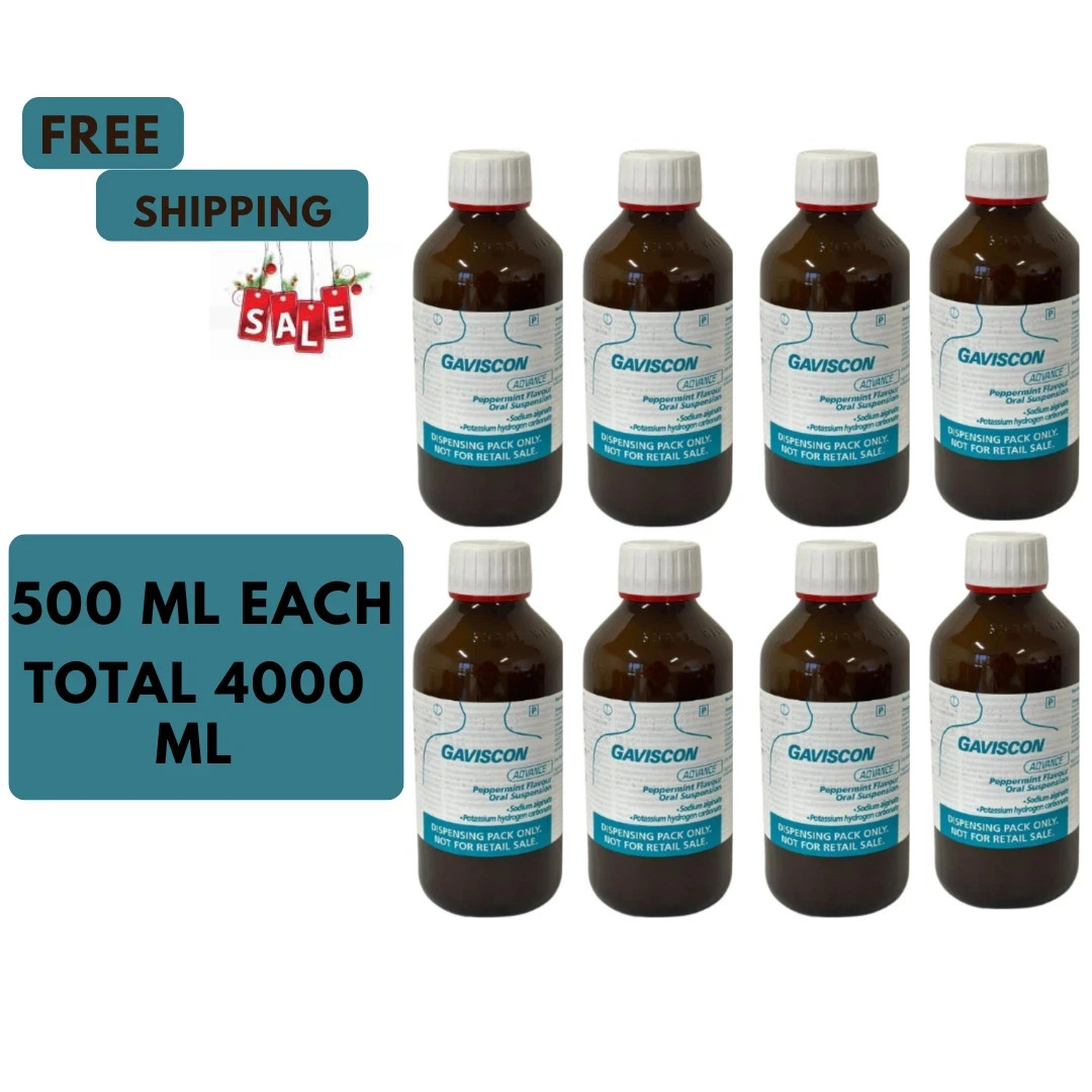 8 PACK GavI-$con Advance Liquid Peper-mint (500ml) - EXP-08/2027
