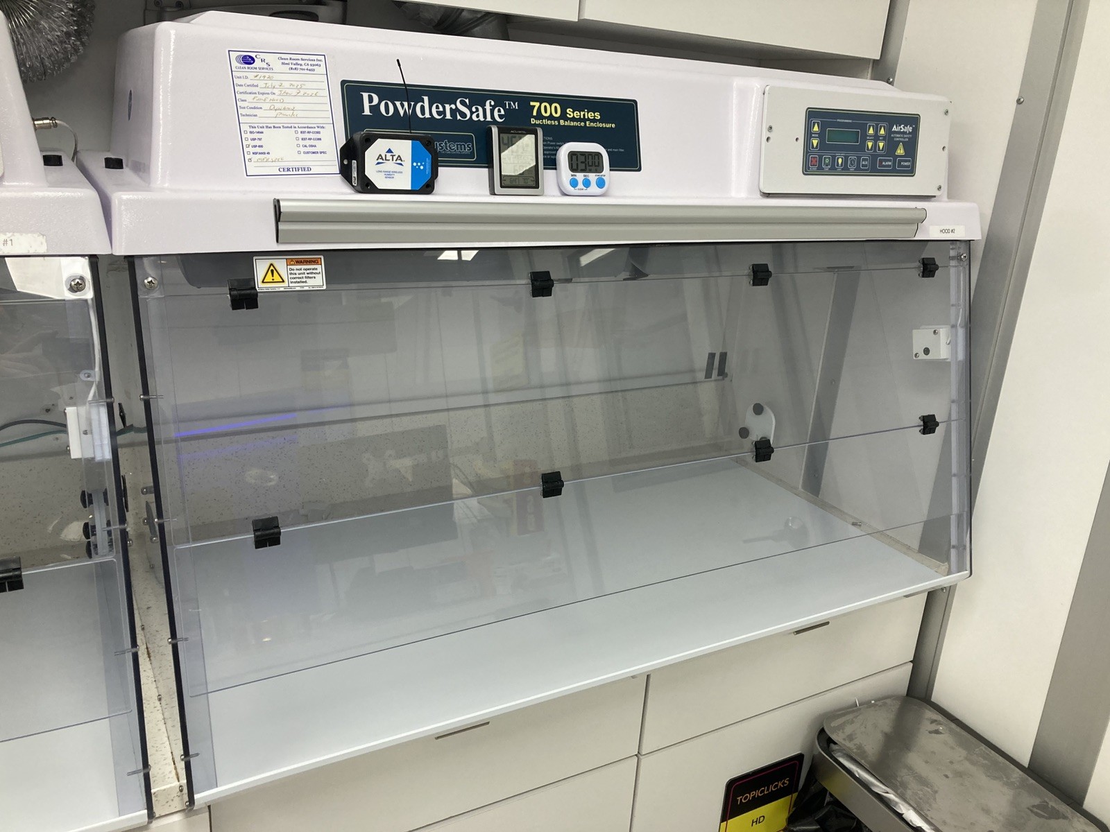 AirClean Systems PowderSafe 700 48" Ductless Balance Enclosure