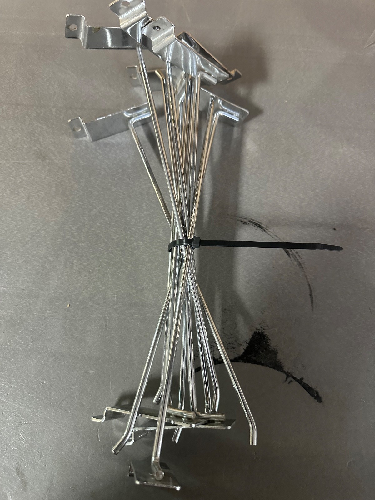 Used Chrome 12" Slat wall Hooks Great Shape (LOT of 10)