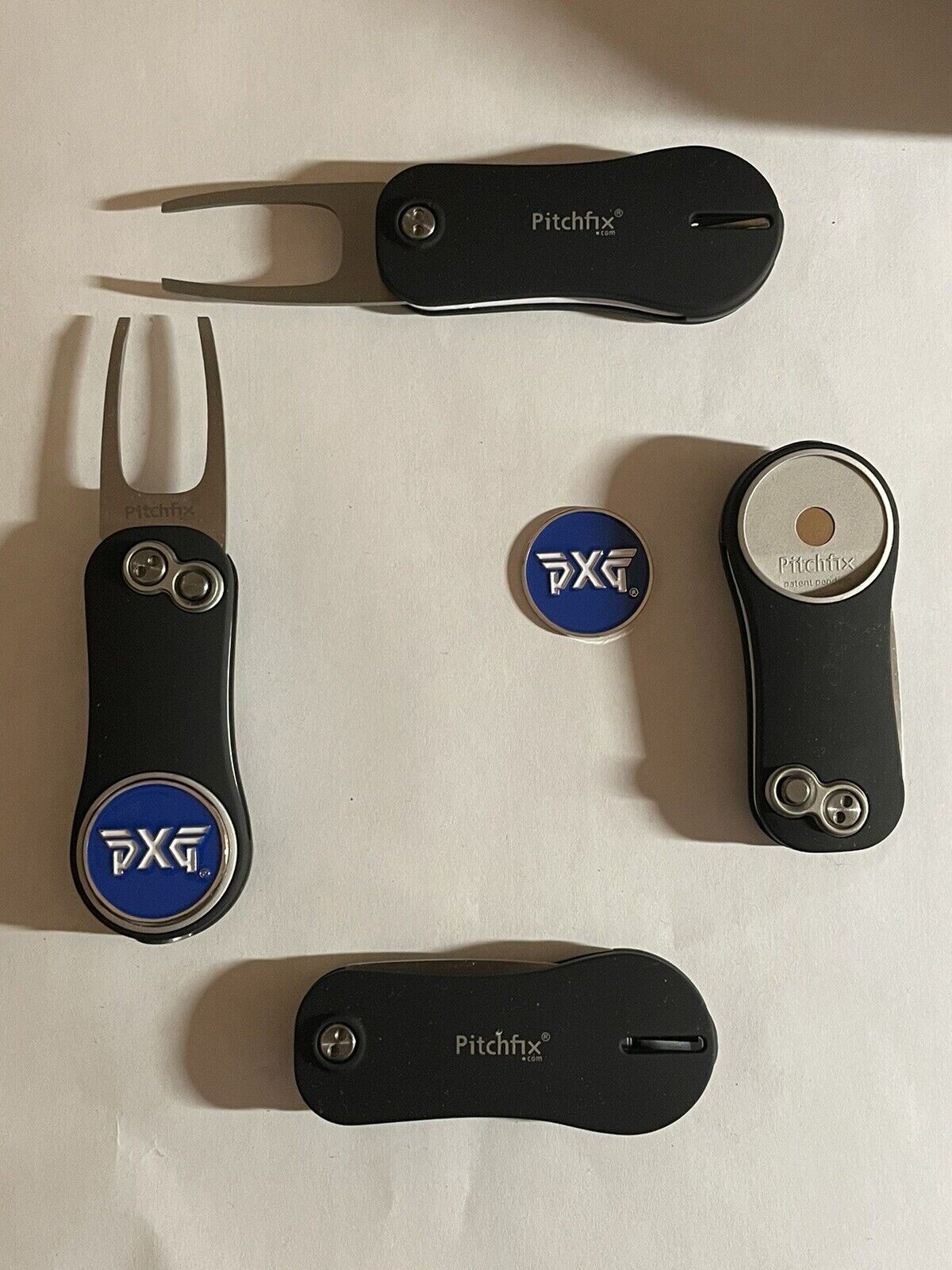 (1) Pitchfix Golf Switchblade Divot Tool Hybrid 2.0 & PXG 1" Coin Golf Marker