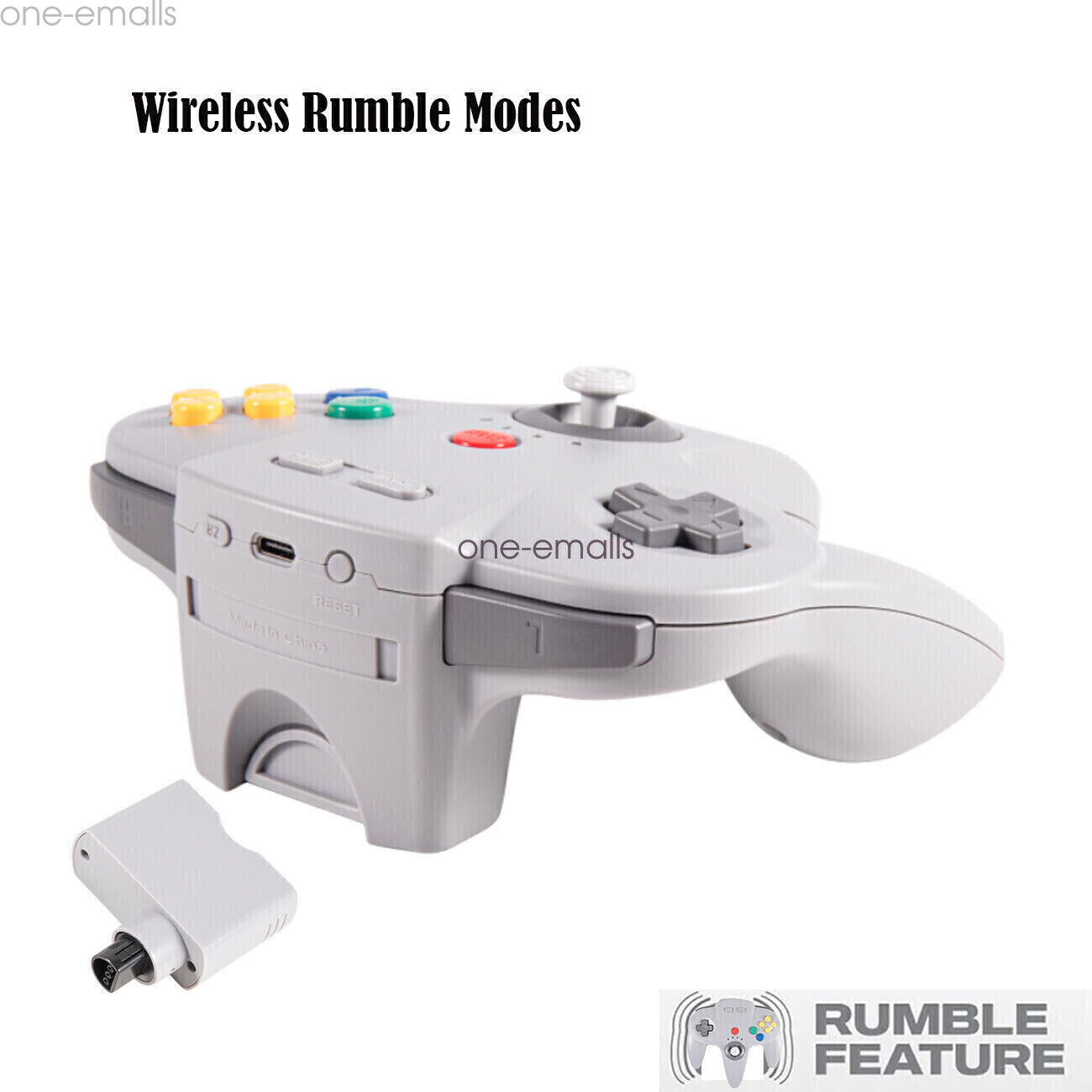 Wireless N64 Controller for Nintendo 64 Console/ Switch Mac Windows Rechargeable