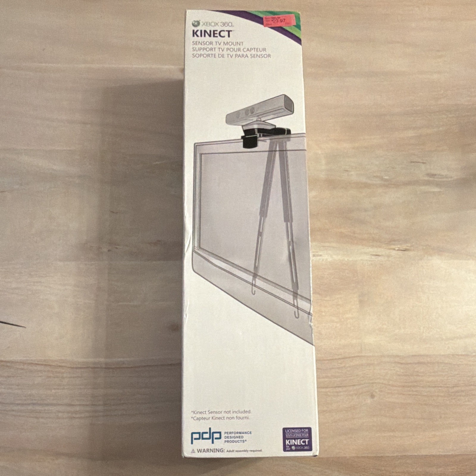 PDP Black TV Mount/Clip for Microsoft Xbox 360 Kinect Sensor (PDP-KM1)