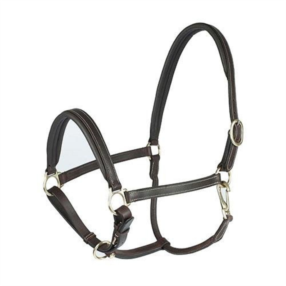 22136 Horze Leather Largo Halter - Dark Brown NEW