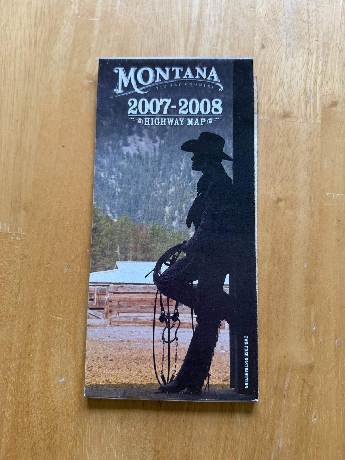 Montana Official State Highway Road Map 2007-2008 Travel Folded Brochure USA