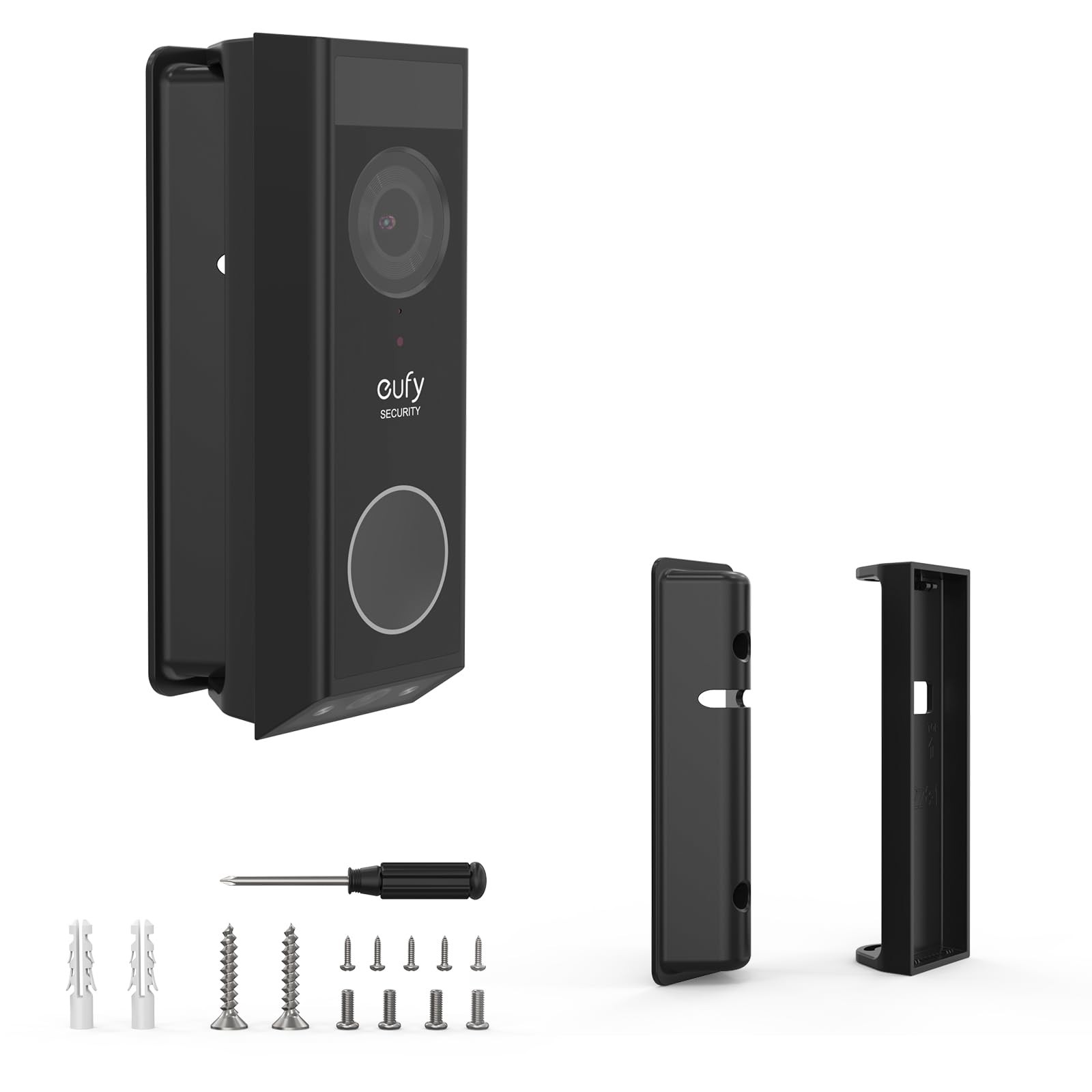 Holaca Doorbell Wall Mount for Eufy Security Video E340, BLACK