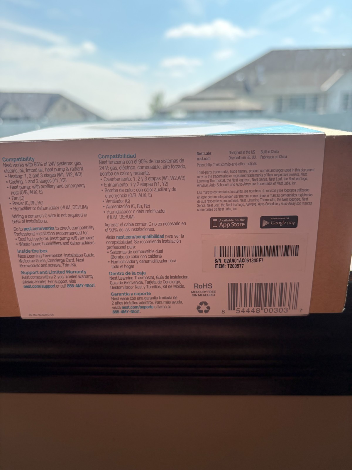 Nest 2nd Generation Learning Silver Programmable Thermostat T200577
