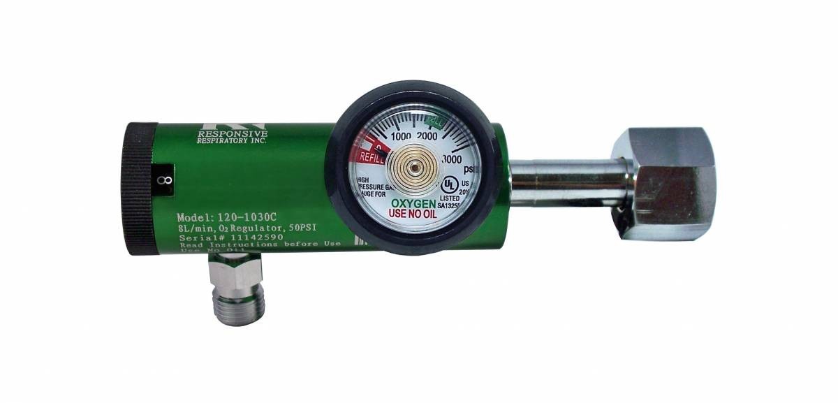 *NEW* O2 Regulator, Responsive Respiratory Inc. Model 120-1030c 50PSI