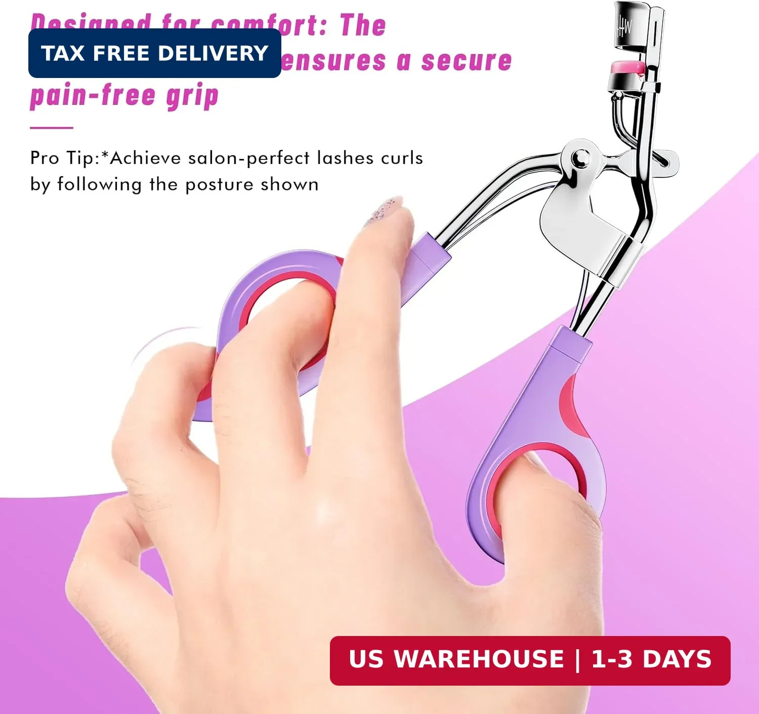 Eye Lash Curler with 6PCS Extra Replacement Pads, Superior Curling Effect Eyelas