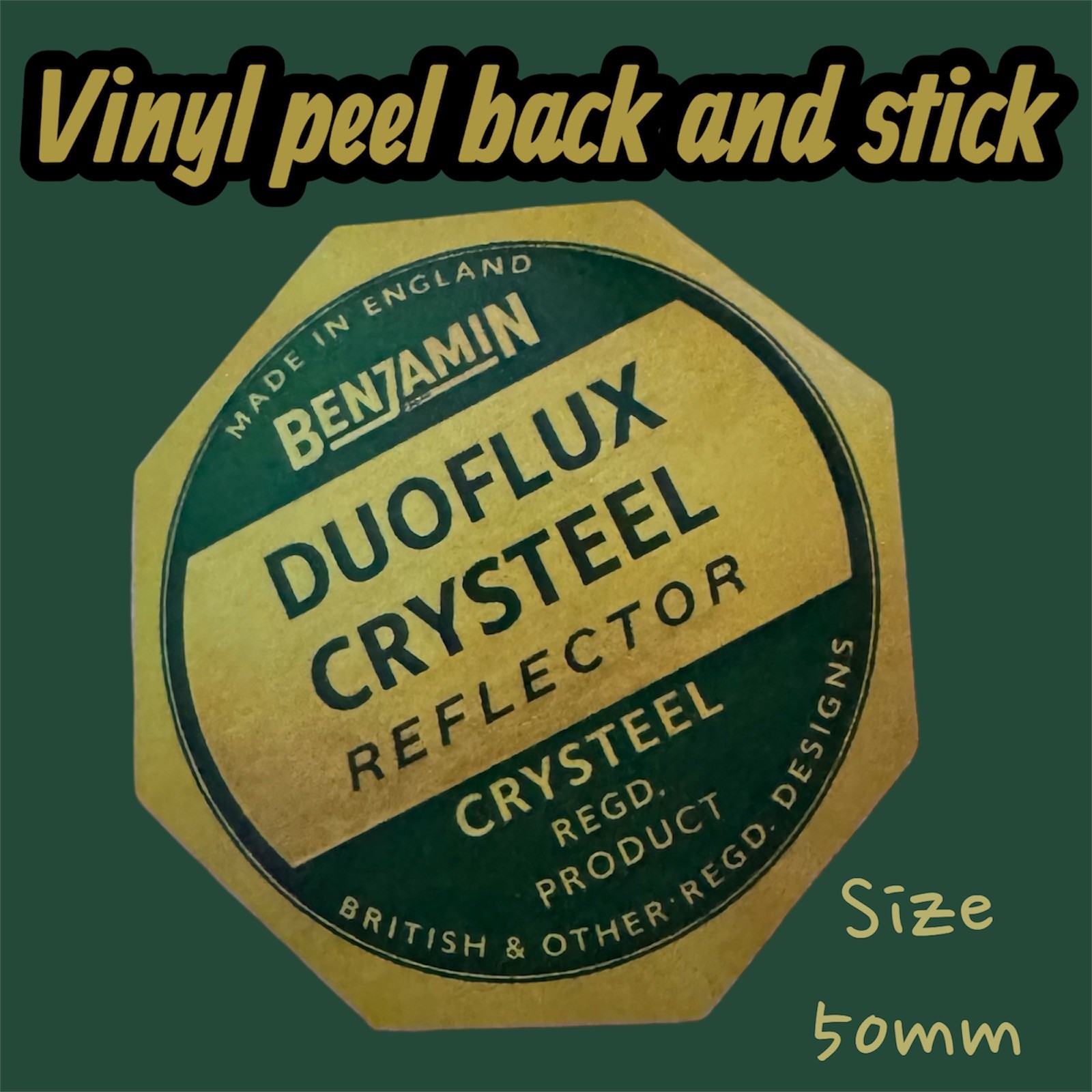 DUOFLUX CRYSTAL  Benzamin Industrial  replacement vinyl sticker light pendant
