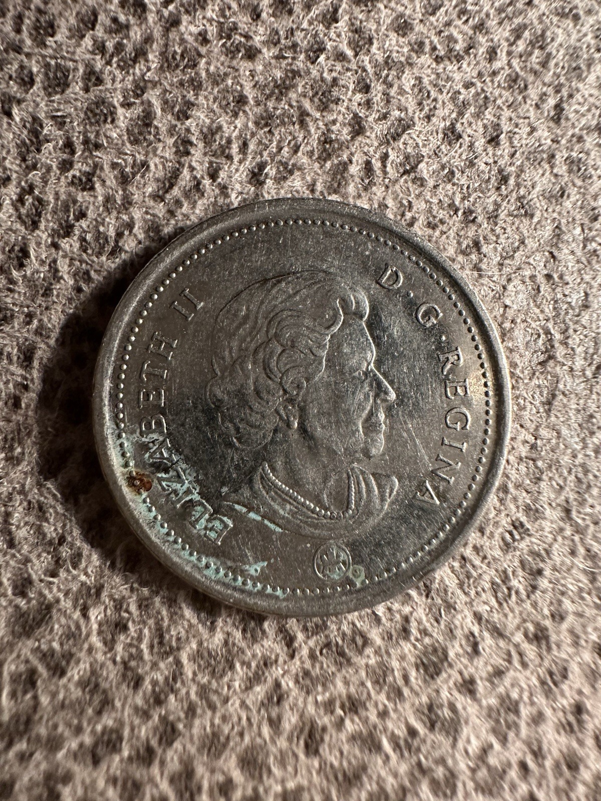 Rare Queen Elizabeth II 2006 Canadian Caribou Quarter D.G. Regina "Moose Error"