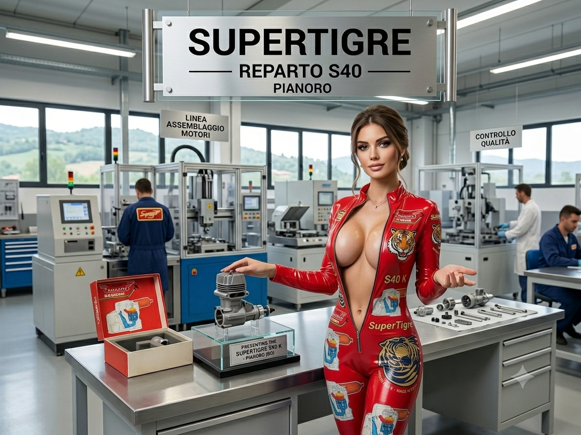 SUPER TIGRE S40 K - NIB - Vintage Italy - New in Box - Classic R/C Engine