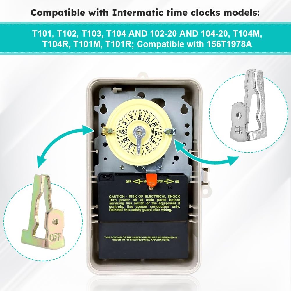 8Pcs Time Switch Replacement Trippers Kit, Compatible with Gold, Silver