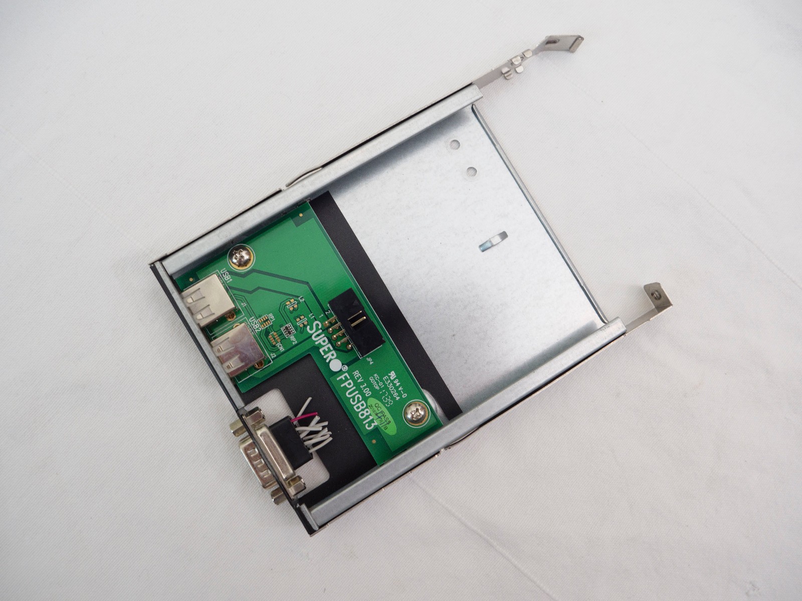 Supermicro FPUSB813 I/O Board 2X USB Ports 1X Serial with Bracket and Cables