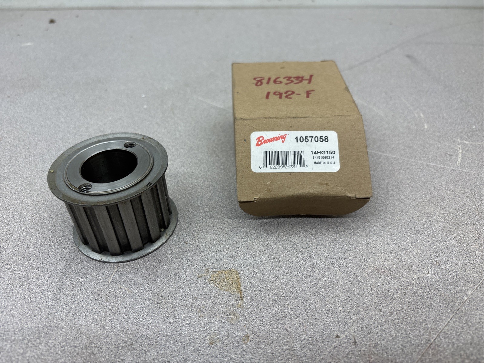 NEW Browning 14HG150 Split Taper Bushed Timing Belt Pulley; 1057058