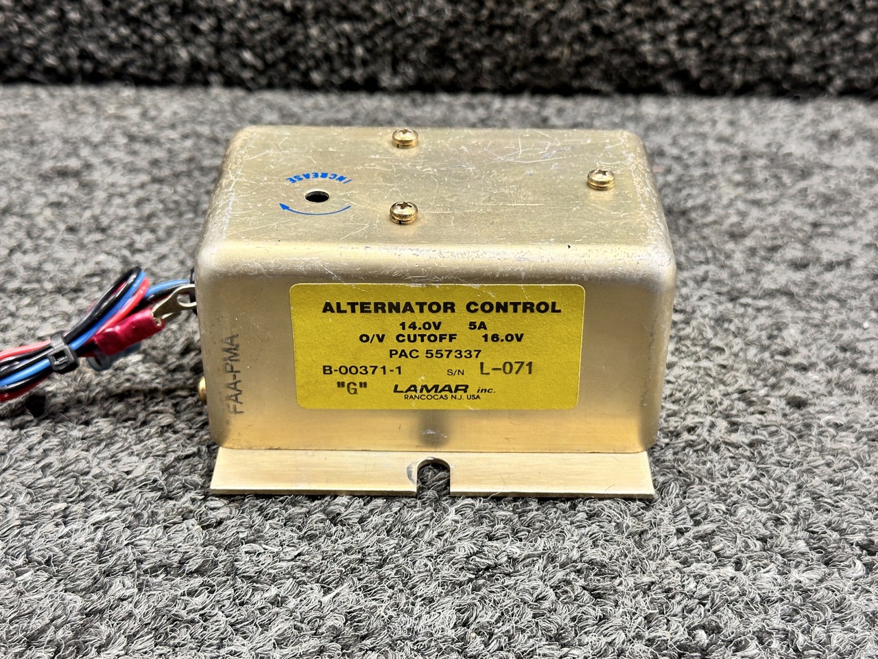 B-00371-1 Lamar Alternator Controller (14V, 5A)