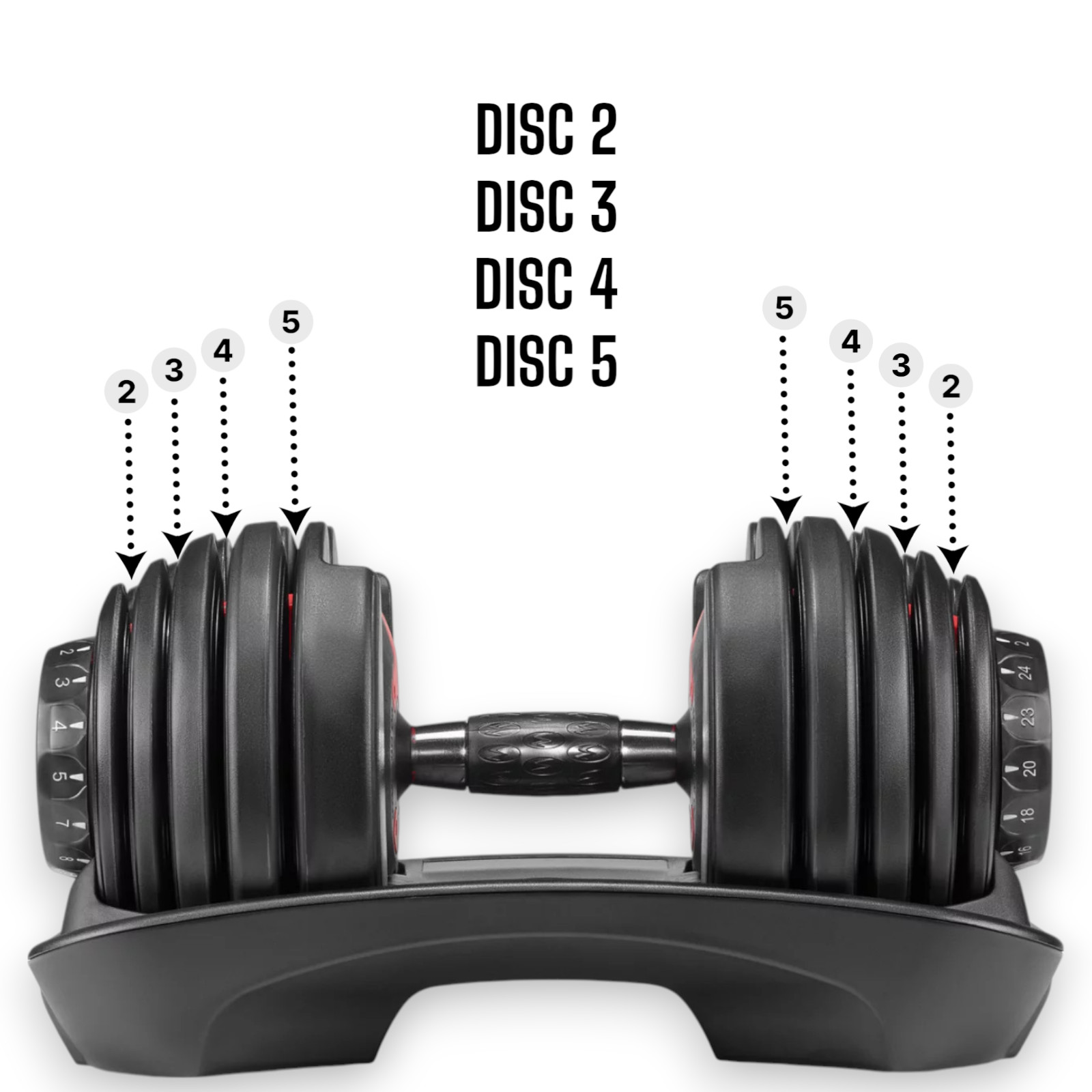 Bowflex SelectTech 552 Nautilus Dumbbell Repair Replacement Discs