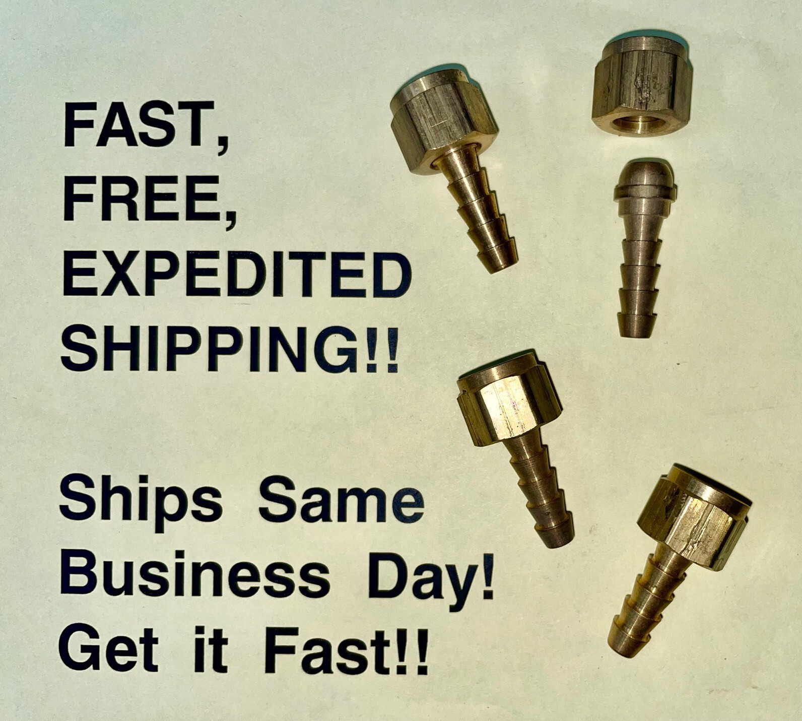 Parker 128HBLSV-4-4; 143-44 Swivel Hose Barb, Pkg 4; FREE SAME DAY SHIPPING!