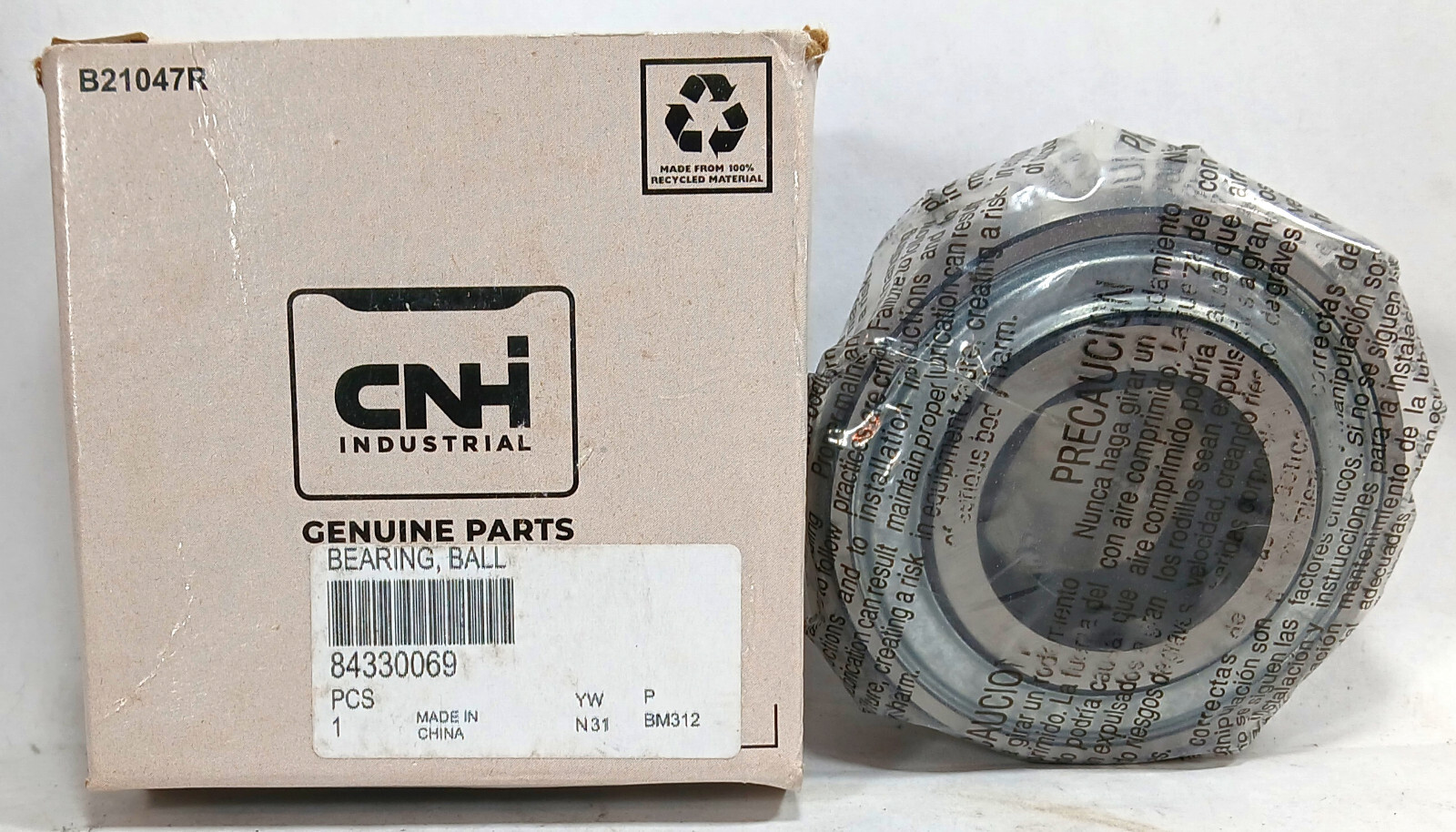 1 NEW CNH 84330069 B21047R RADIAL DEEP GROOVE BALL BEARING NIB ***MAKE OFFER***