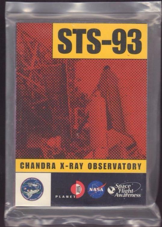 10 LOT 3 1/2 X 2 1/2" STS-93 NASA MISSION CARDS SPACE SHUTTLE SEALED IN PLASTIC