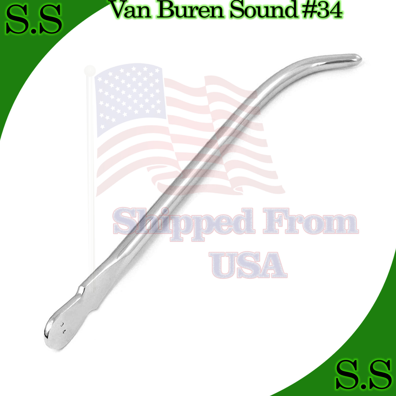 Van Buren Sound #34 Ob/Gyn Urology Surgical Instruments