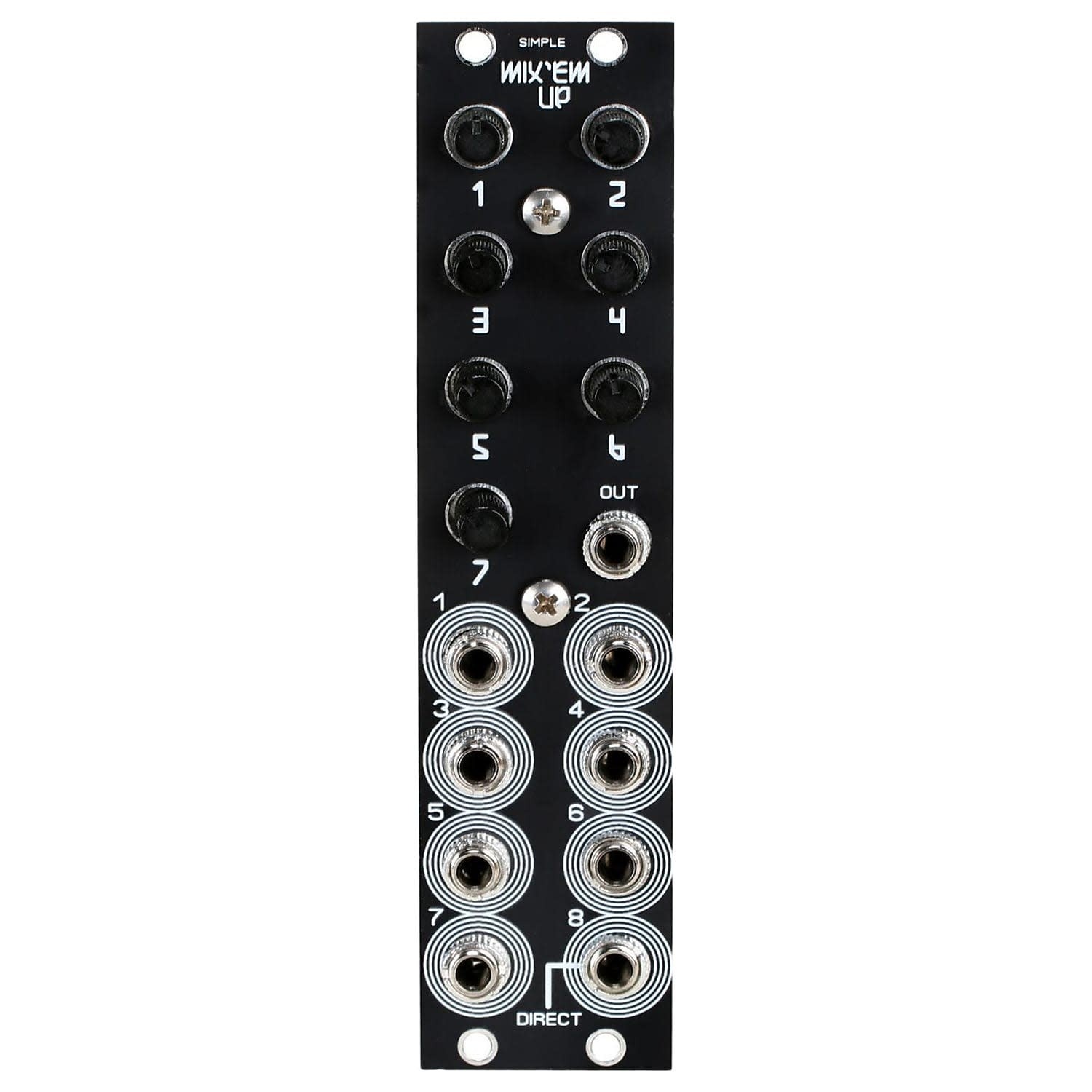 Blue Lantern Simple Mixer 8-Channel Eurorack Module Bundle w/Cables