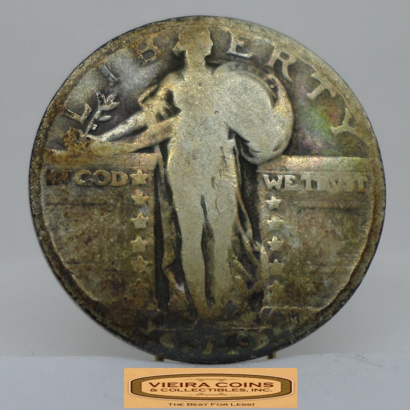 1929 Standing Liberty Silver Quarter, Toned - #C55907NQ