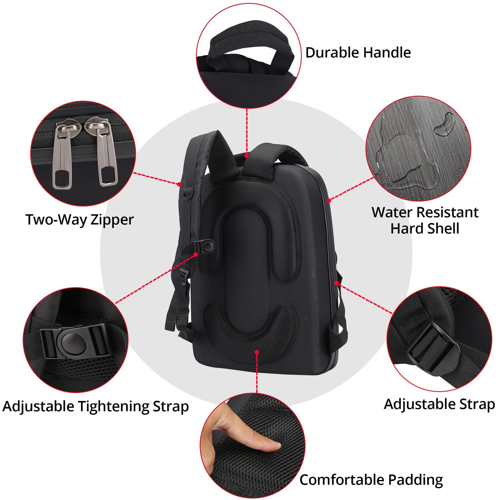 Portable Hard Case For Dji Fpv Combo Waterproof Shockproof Backpack Bag For Dji