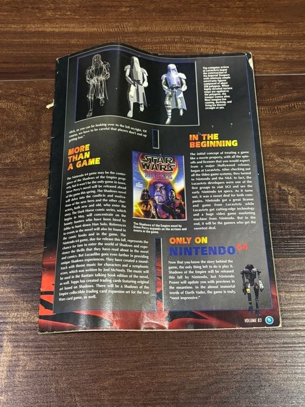 Nintendo Power Magazine Volume 83 April 1996 No Cover w/ Attached Poster
