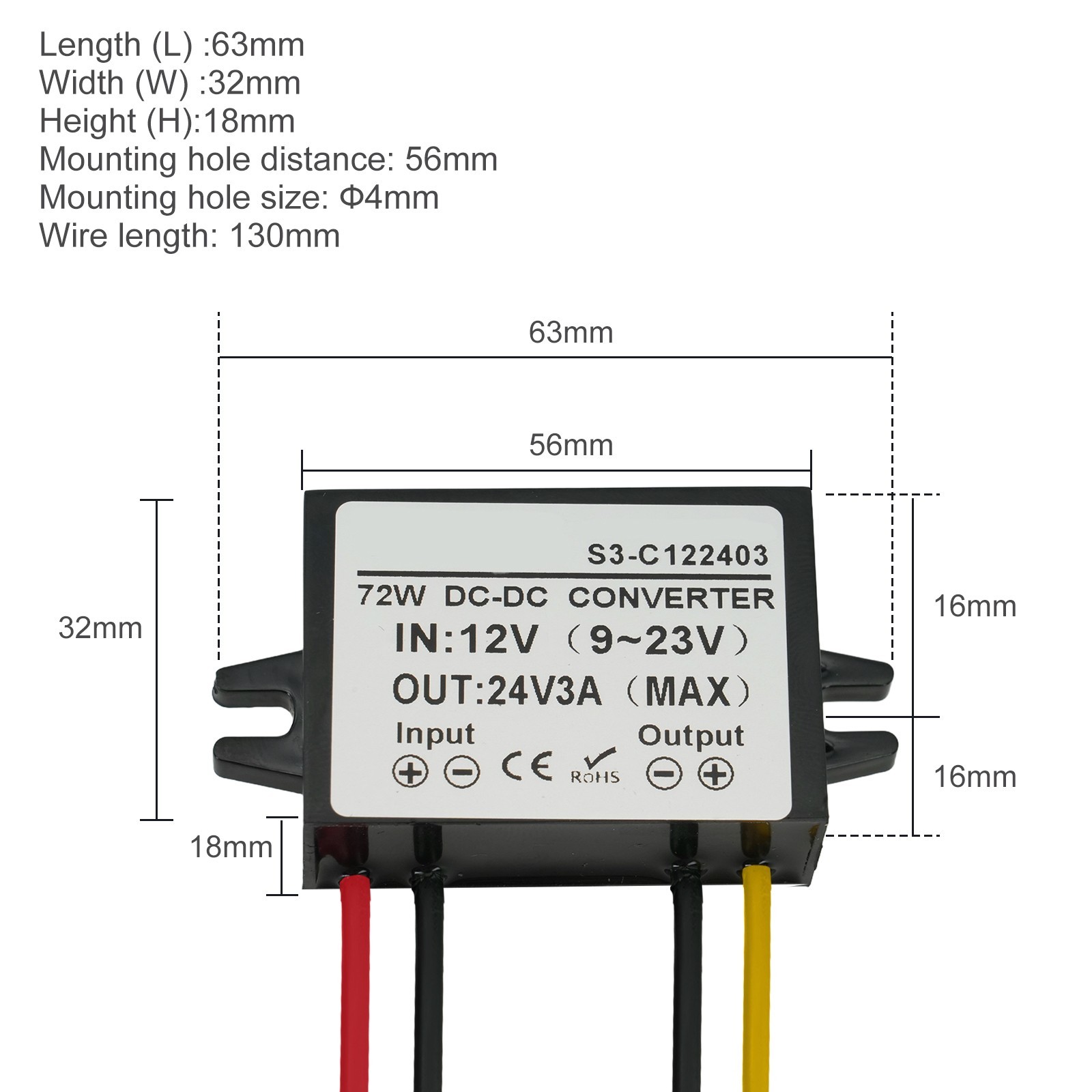 Efficient Step for Up DC Converter from 12 Volt to 24 Volt with Smart Chip