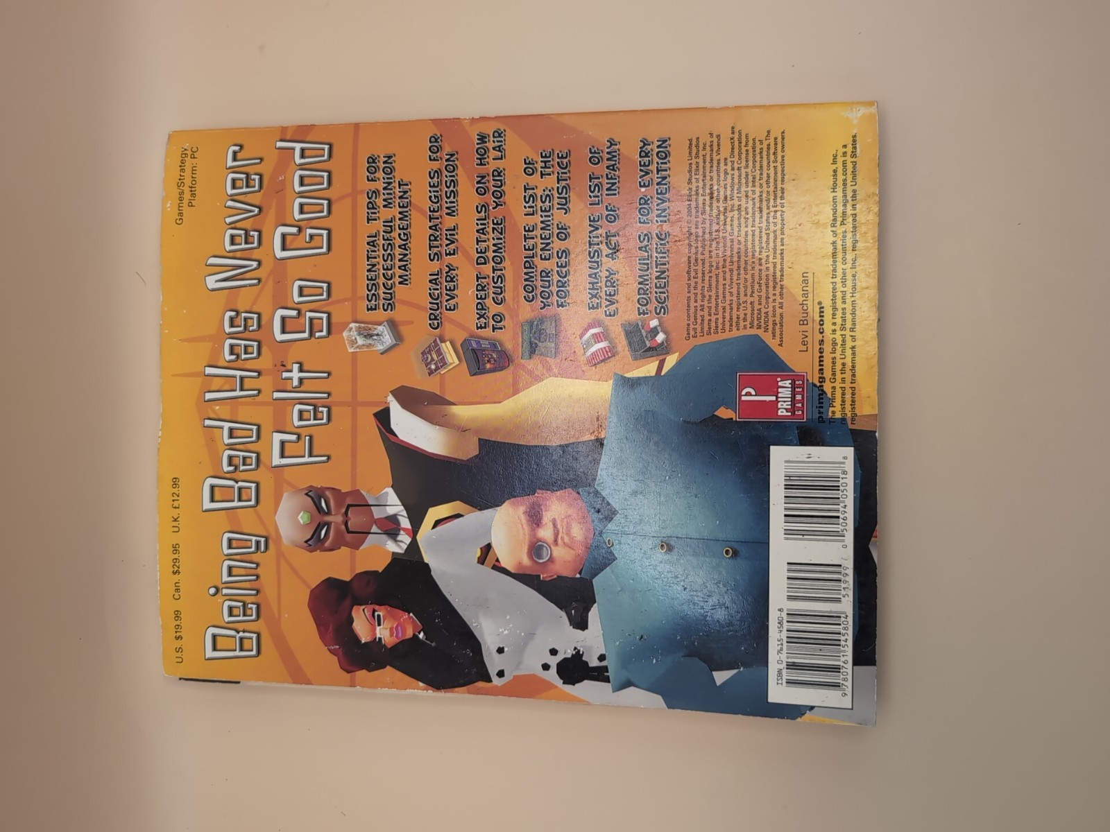 Evil Genius PRIMA'S Official video game Guide, With PC Cd-Rom Game