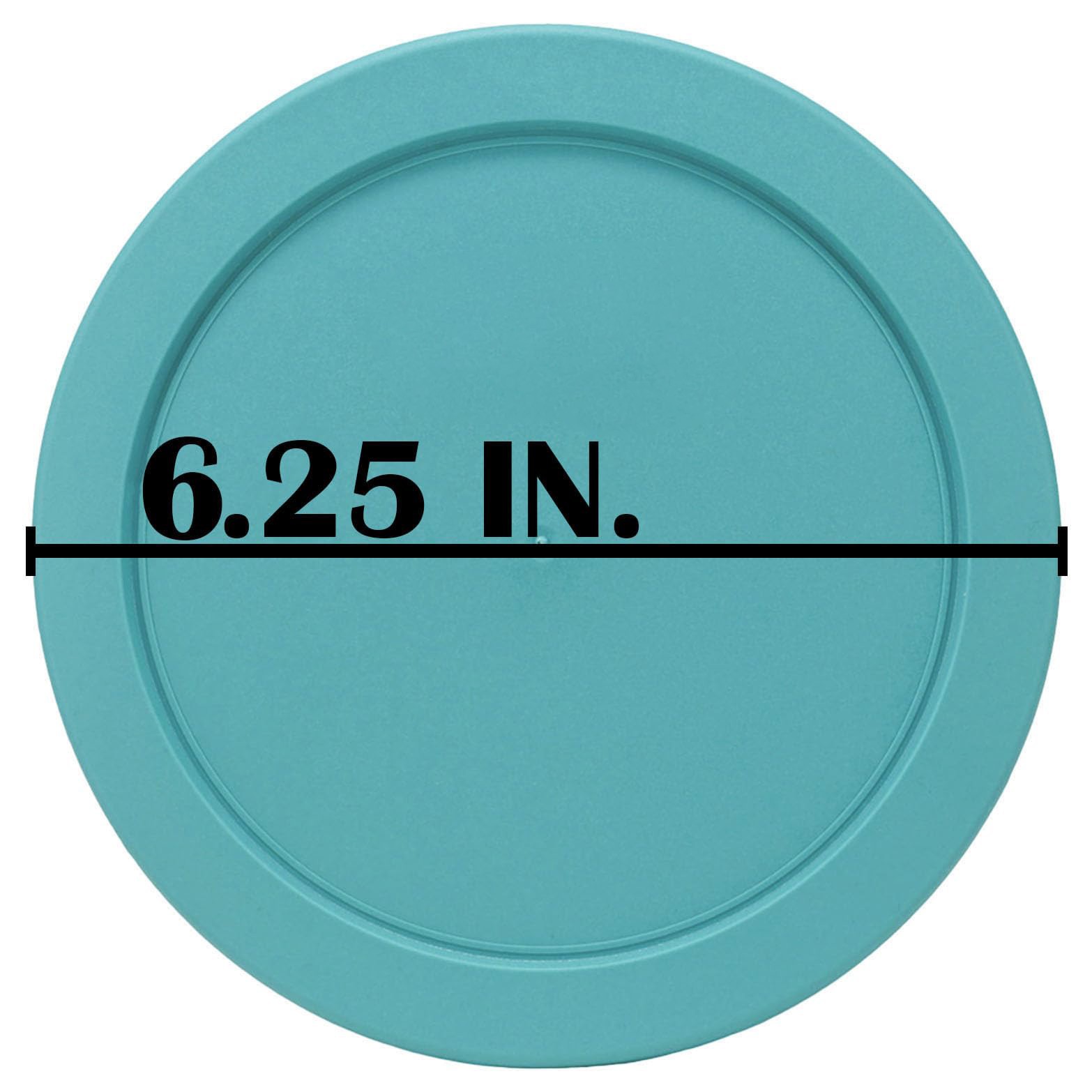 Turquoise Storage Lid, 4 Cup, Round Shape, Green