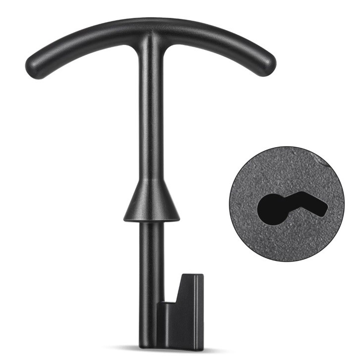 Water Meter Box Key Water Meter Cover/Lid Opening Tool Quality Metal T Wrench...